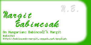 margit babincsak business card